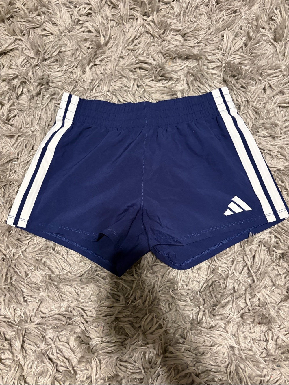 adidas Royal Blue Drawstring Shorts with Logo Tag